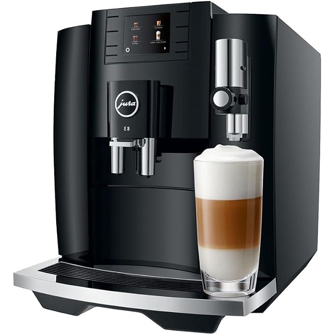 E8 (NAA) 4th Gen Automatic Coffee Machine (Piano Black) - Image 3