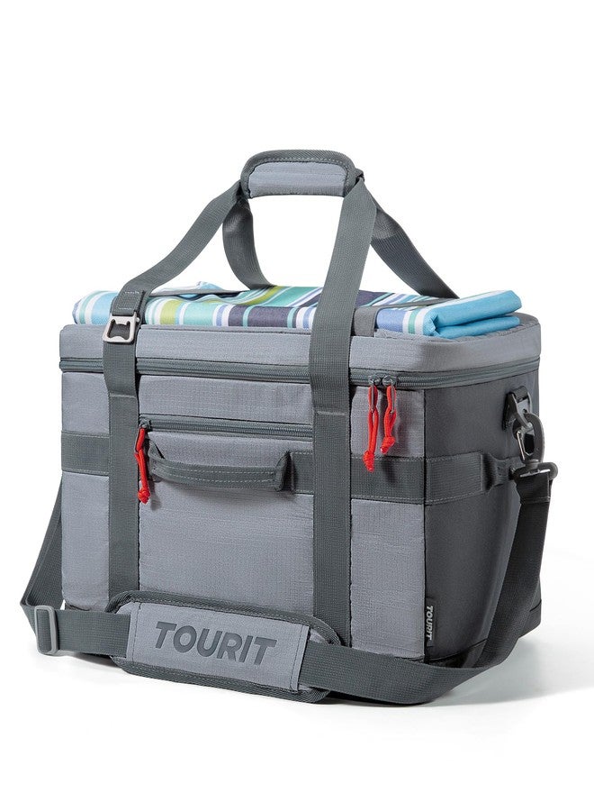 TOURIT Cooler Bag 48-Can Insulated Soft Cooler Large Collapsible Cooler Bag 32L Lunch Coolers for Picnic, Beach, Work, Trip, Grey - Image 1
