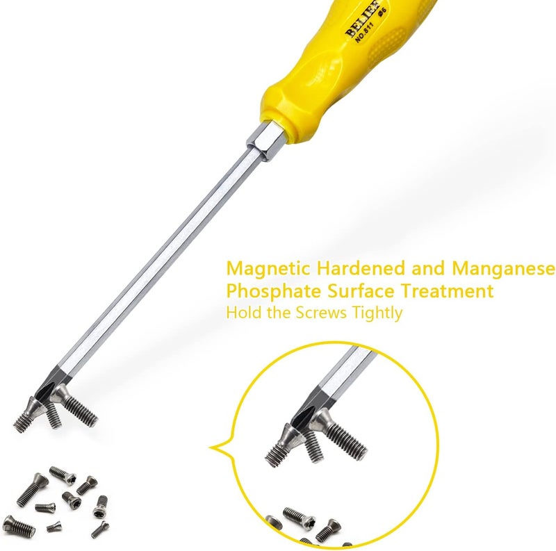 Yalin 2-Piece Professional Screwdriver Set, 1 Phillips and 1 Flat Head, Non-Slip Handles for Home Repair,S2 Steel Screwdriver with Striking Cap - Image 3