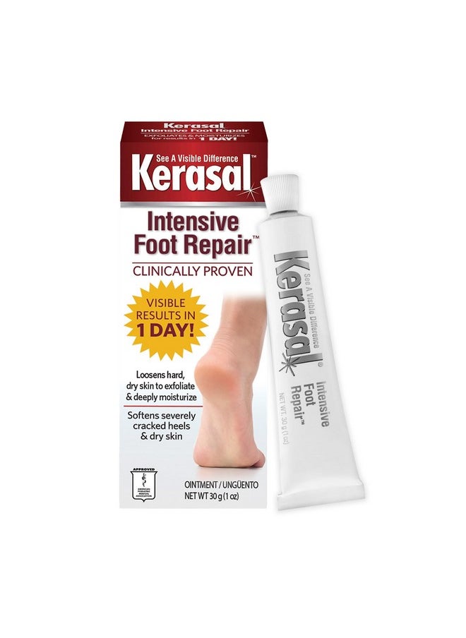 Kerasal Kerasal Intensive Foot Repair, Skin Healing Ointment for Cracked Heels and Dry Feet, 1 Oz  - Image 1