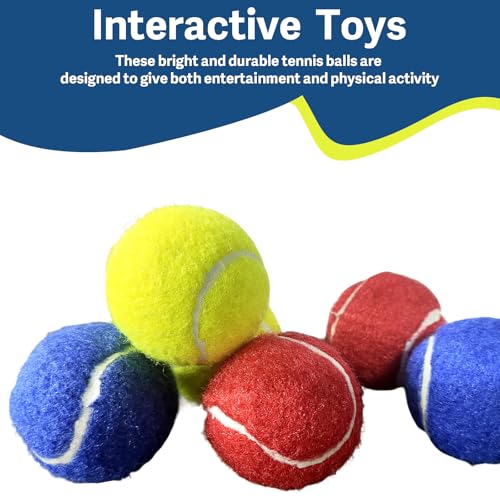 PIKASEN 1.5" Small Tennis Balls for Dogs - Cat Toy 3 Colours and Pack of 12 Mini Tennis Balls for Small Dogs - Image 3