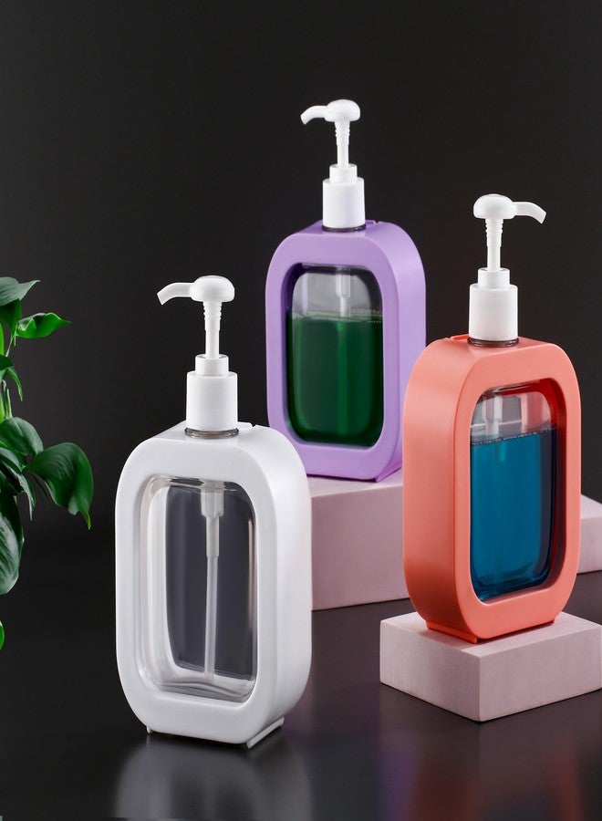 NEW AKKI Hand wash Dispenser Bottle Refillable Soap Dispenser for Bathroom Kitchen Hand Soap Dish Soap Shower Gel Shampoo Lotion Liquid Dispenser Empty Bottle Pack of 1 (Pink) - Image 2
