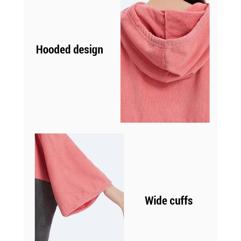 Quick Dry Bath Towels Pool Changing Robe Quick-Dry Poncho Surfing Diving Hooded Towel Beach Cloak Windproof and Warm Suitable for Men and Women - Image 5