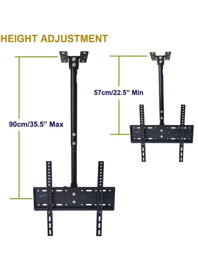 ELTRAZONE Ceiling TV Mount Adjustable Bracket Fits Most Plasma Flat Screen Display LED LCD OLED TVs 26 to 55 inch, Mounting Holes 400x400mm - Image 4
