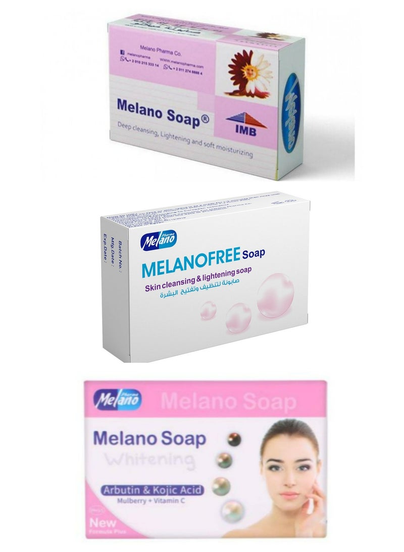 ميلانوفارما صابون ميلانو للتنظيف العميق والتفتيح والترطيب الناعم 100 جم 3 قطعة - Image 1