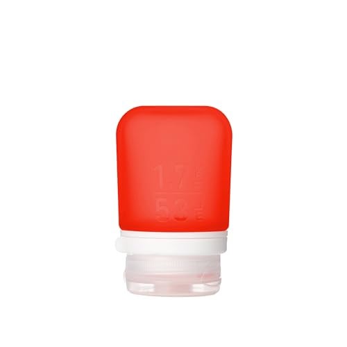 humangear GoToob+ (Small) | Refillable Silicone Travel Bottle | Locking Lid | Food-Safe Material | Red, Small (1.7 fl.oz; 53ml) - Image 1