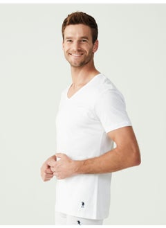 U.S. Polo Assn. Base. Polo Assn. - Men's White 2 Pack V-Neck T-Shirt 90001  - Image 4