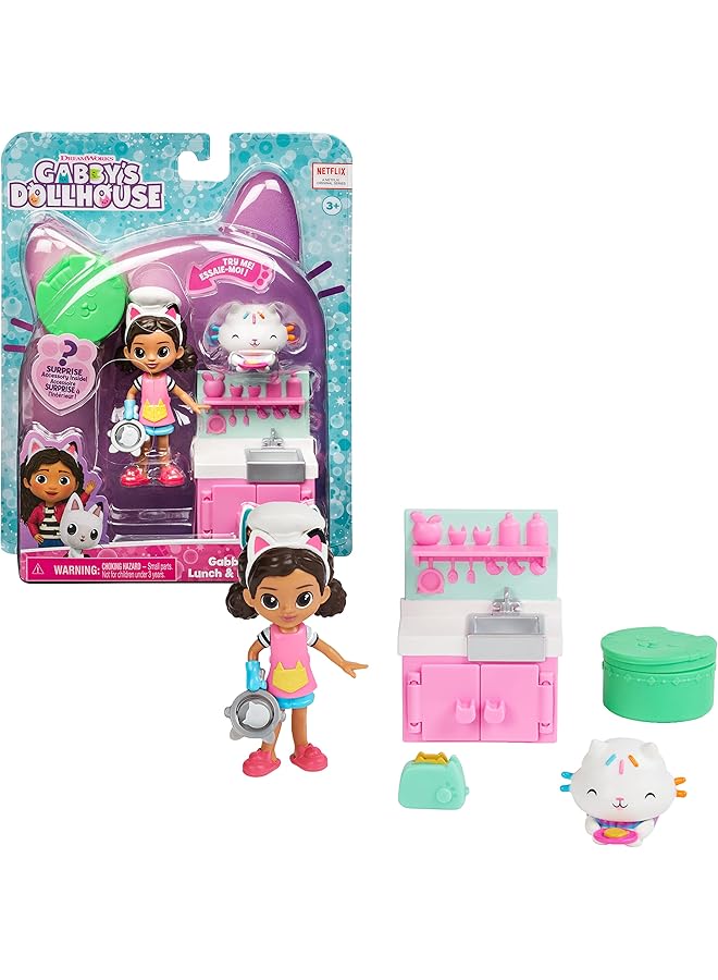 Gabby's Dollhouse 6066483 Lunch And Munch Kitchen Set With 2 Figures Accessories And Furniture Piece Kids' Toys For Ages 3 One Size - Image 1