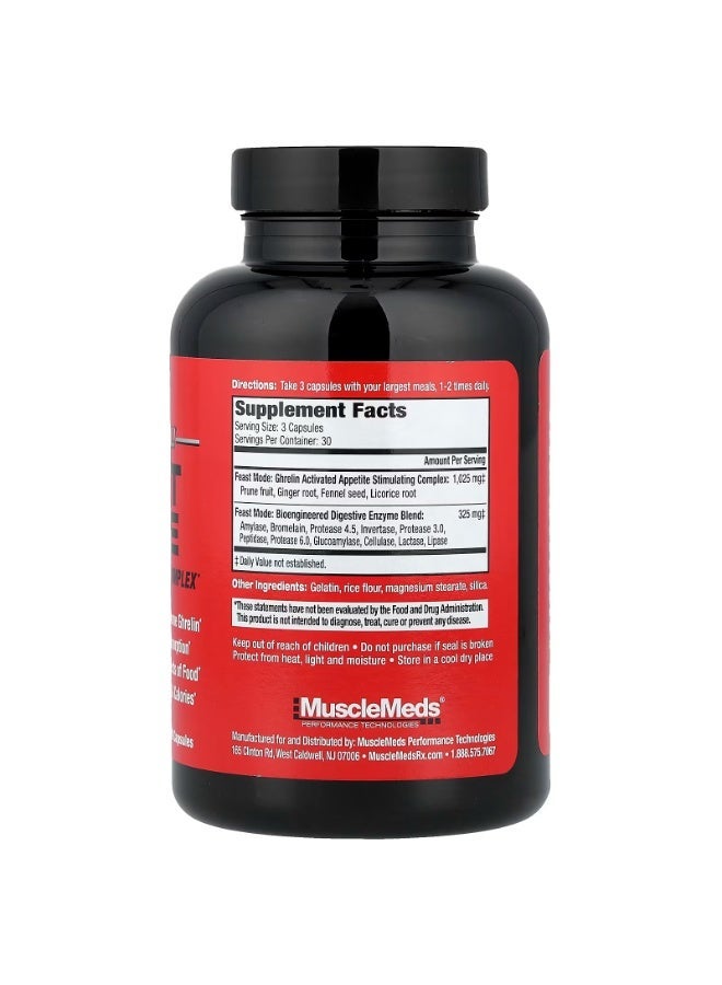 MuscleMeds, Feast Mode, Appetite Stimulating Complex, 90 Capsules - Image 3
