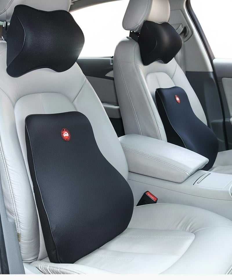 Lumbar Support Pillow for Car - Breathable Fabric Soft Memory Foam Cushion for Back Pain Relief - Image 3