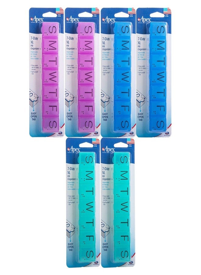 Apex 7-Day Pill Organizer X-Large 1 Each (Pack of 6) - Image 1