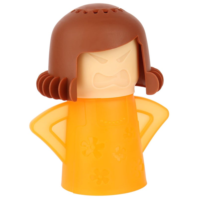 TOPIST Angry Mama Microwave Cleaner Angry Mom Microwave Oven Steam Cleaner and Disinfects With Vinegar and Water for Kitchens Steamer Cleaning Equipment Cleans the Crud in Minutes Yellow