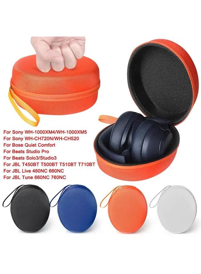 Blue EVA Hard Travel Case For Wireless Headphones Shockproof Scratch Resistant Storage Bag - Image 2