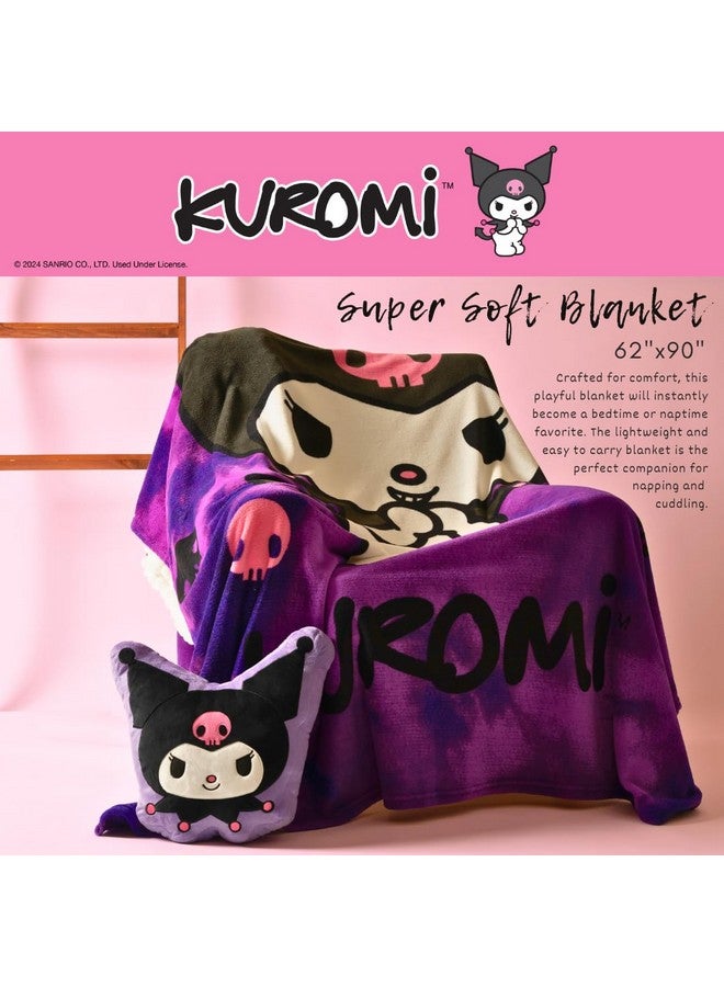 Franco Franco Collectibles Kuromi Bedding Super Soft Cozy Blanket, 62 in x 90 in, (Officially Licensed Product) - Image 2