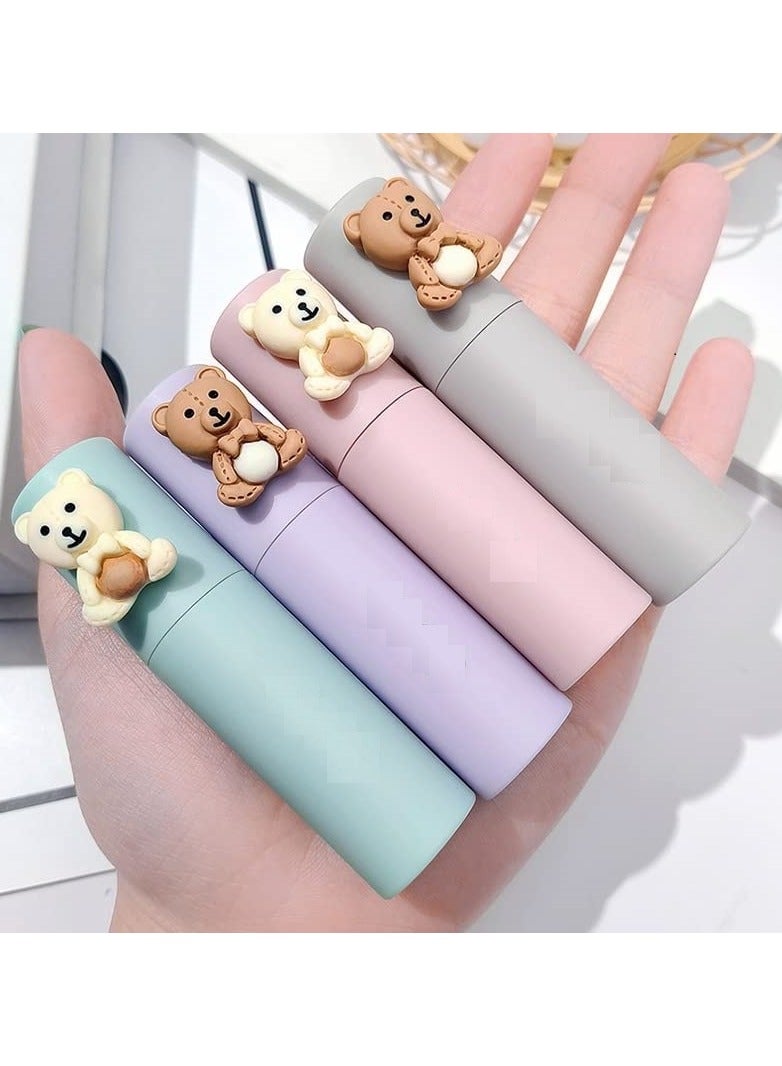 Long Lasting Matte Velvet Lip Gloss Waterproof Non-Stick Cup Lipstick for Lips and Cheeks Cute Bear Makeup - Image 1