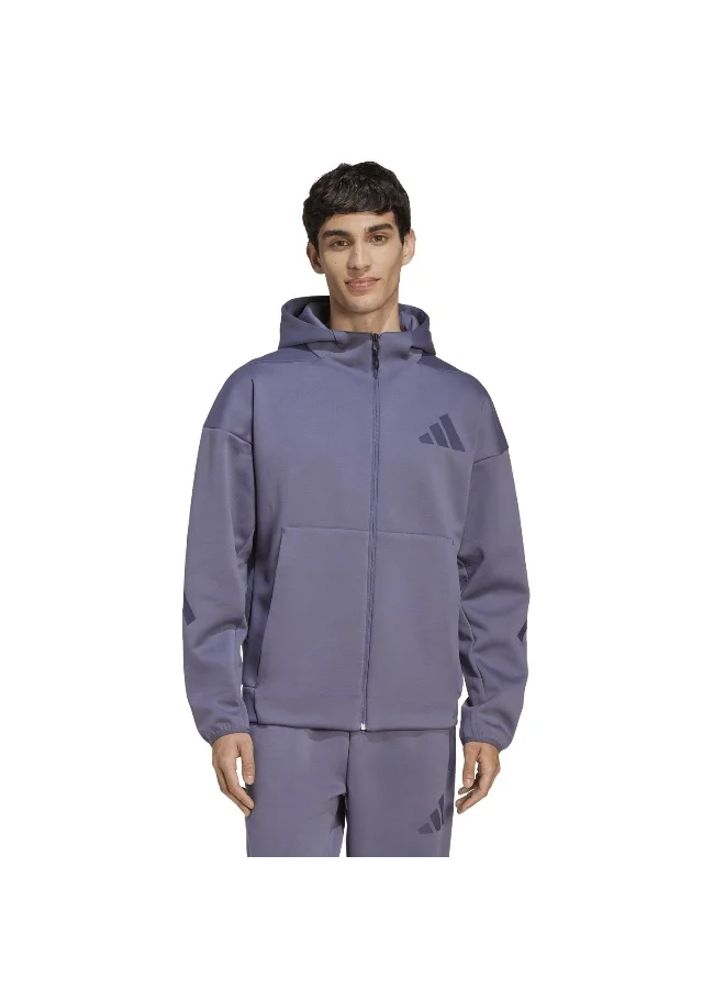 Adidas M Z.N.E. Fz Purple Training Track Tops For Men XS