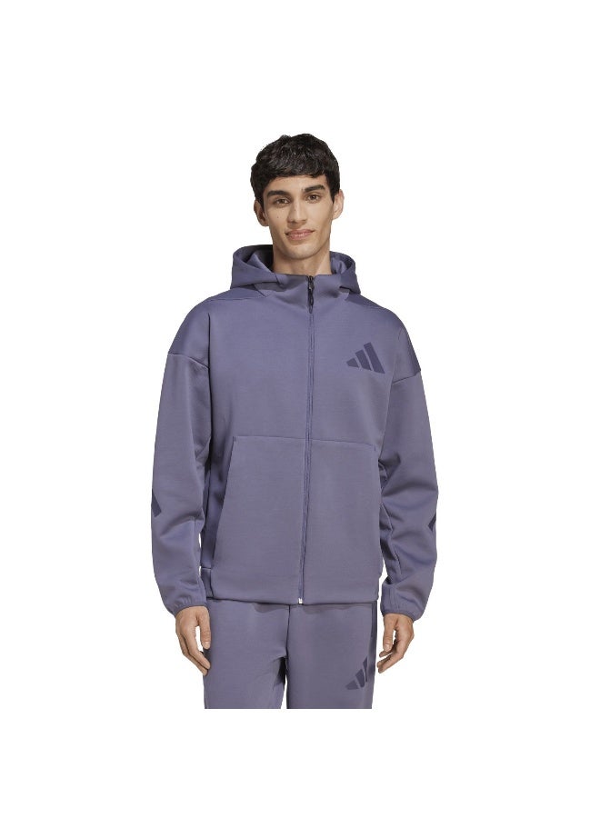Adidas M Z.N.E. Fz Purple Training Track Tops For Men XS - Image 2