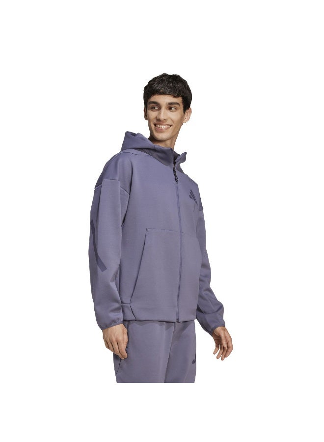 Adidas M Z.N.E. Fz Purple Training Track Tops For Men XS - Image 4