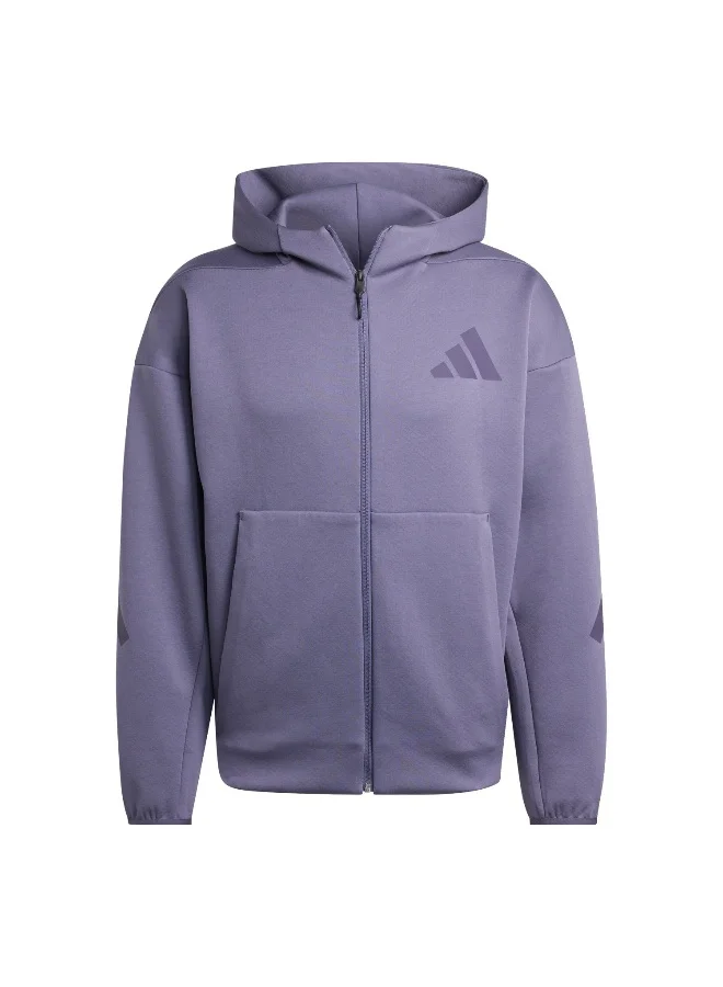Adidas M Z.N.E. Fz Purple Training Track Tops For Men XS