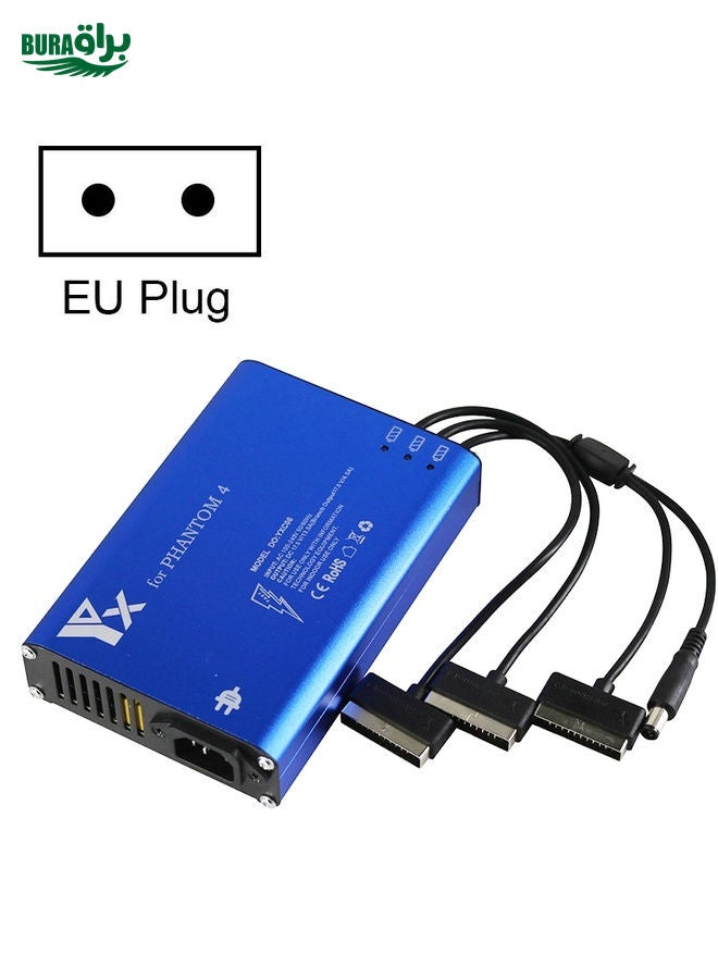 BURAQ For DJI Phantom 4 Pro Advanced+ Charger  4 in 1 Hub Intelligent Battery Controller Charger, Plug Type:EU Plug - Image 1