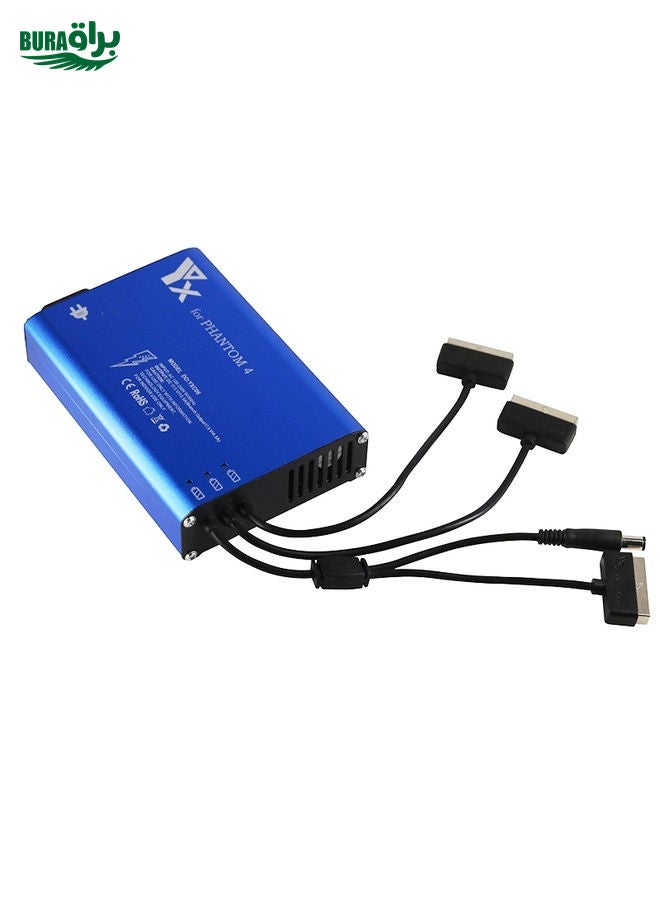 BURAQ For DJI Phantom 4 Pro Advanced+ Charger  4 in 1 Hub Intelligent Battery Controller Charger, Plug Type:EU Plug - Image 3