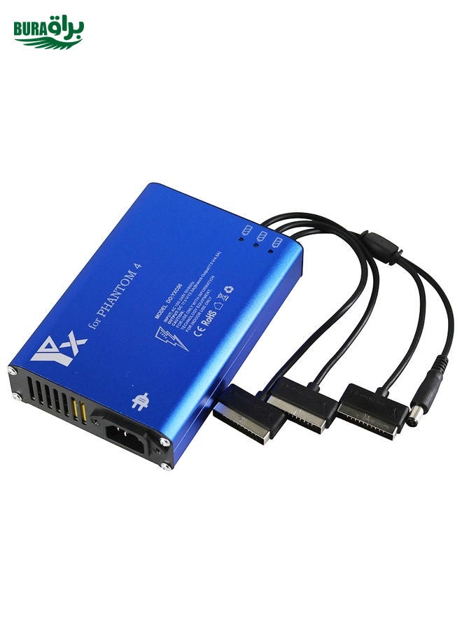 BURAQ For DJI Phantom 4 Pro Advanced+ Charger  4 in 1 Hub Intelligent Battery Controller Charger, Plug Type:EU Plug - Image 2