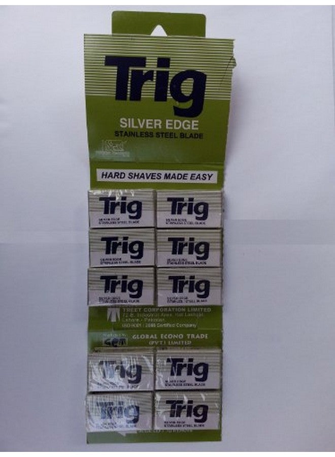 Trig Silver Edge Stainless Double Edge Razor Blades (100) - Image 1