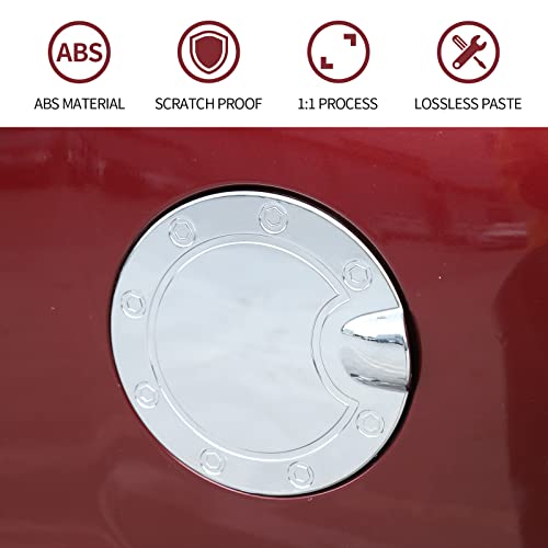 Slaige Jeliker for Chevy Silverado Gas Cap Door Chrome, Gas Tank Cover Trim for Chevrolet Silverado for GMC Sierra 2014-2018 Chrome Exterior Accessories - Image 3