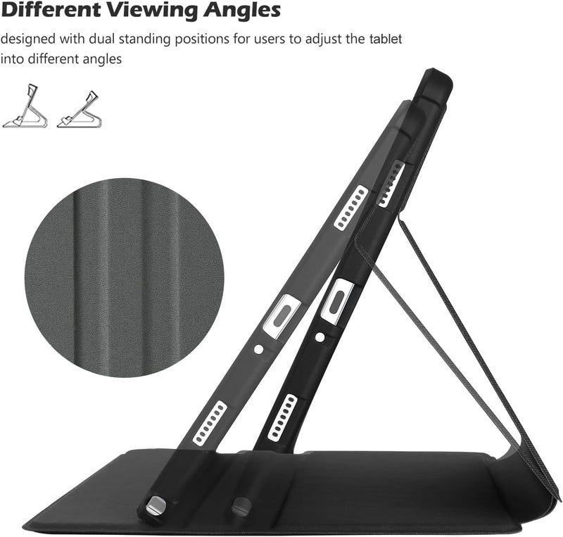 Procases Protective Case For Galaxy Tab A9 Plus 11 Inch 2023, Folio Smart Slim Stand Cover For Galaxy Tab A9+ Tablet Sm-X210/X215/X216/X218 -Black - Image 3