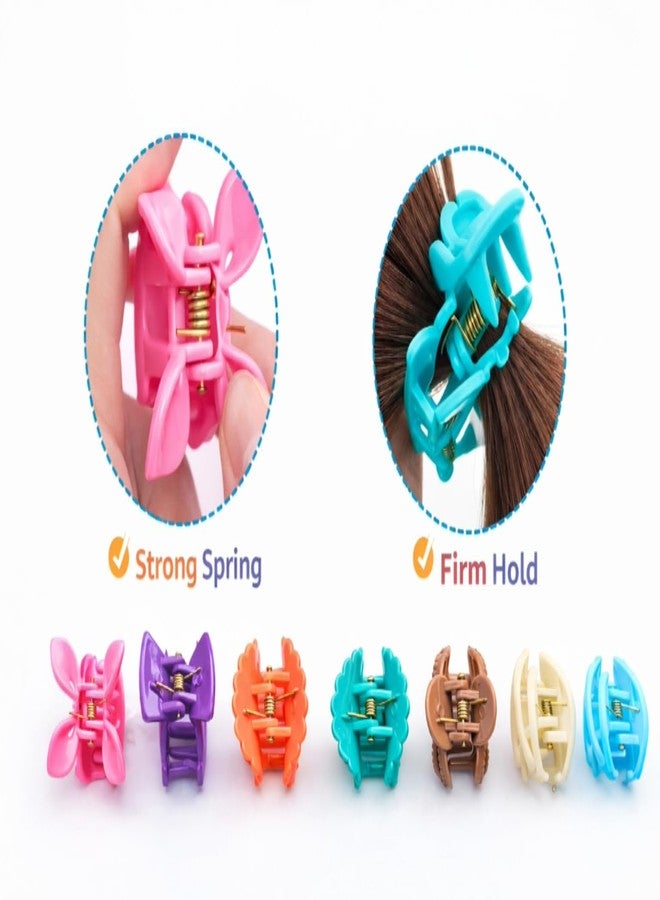 SPARSHIKA Geeta creation SPARSHIKA Mini Hair Claw Clips Multicolors Set for Women & Girl (Pack of 12) | Lightweight & Skin-Friendly | Strong Grip Small Hair Clips | Colorful Stylish Hair Accessories | - Image 3
