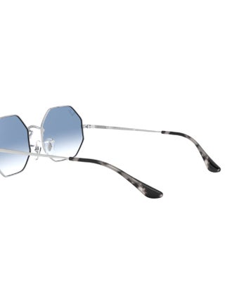 Unisex Unisex UV Protection Octagonal Shape Metal Sunglasses RB1972 91493F 54-19 - Lens Size: 54 Mm - Polished Silver - view 5