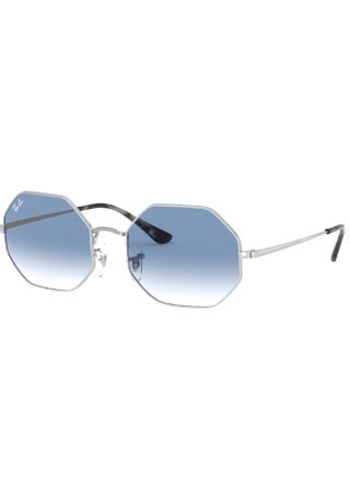 Unisex Unisex UV Protection Octagonal Shape Metal Sunglasses RB1972 91493F 54-19 - Lens Size: 54 Mm - Polished Silver - view 2