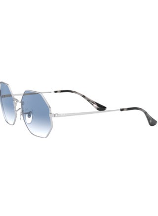 Unisex Unisex UV Protection Octagonal Shape Metal Sunglasses RB1972 91493F 54-19 - Lens Size: 54 Mm - Polished Silver - view 3