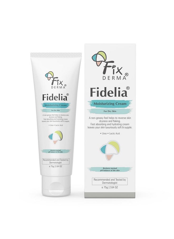 FIXDERMA Fidelia Moisturizing Cream Daily Moisturizer For Dry & Chapped Skin Provides Hydration And Moisturization Noncomedogenic & Nongreasy Formulation 75 Gm  - Image 1