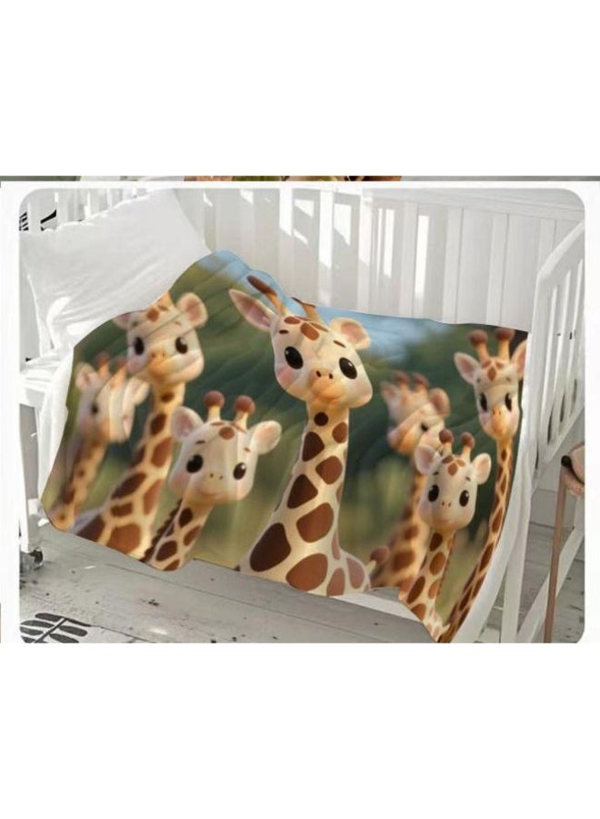 general Baby and children's cartoon flannel thin blanket (warm and comfortable, suitable for sleep, game use) 70cm*100cm - Image 2