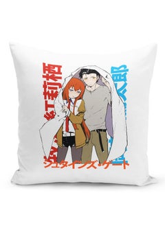 Steins Gate Throw Pillow Steins Gate Couch Cushion Anime Love Accent Pillow Anime Couple Rintarou Okabe-kurisu makise