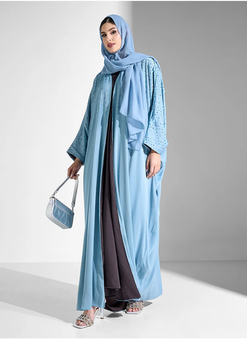 Khizana Embellished Abaya With Sheila