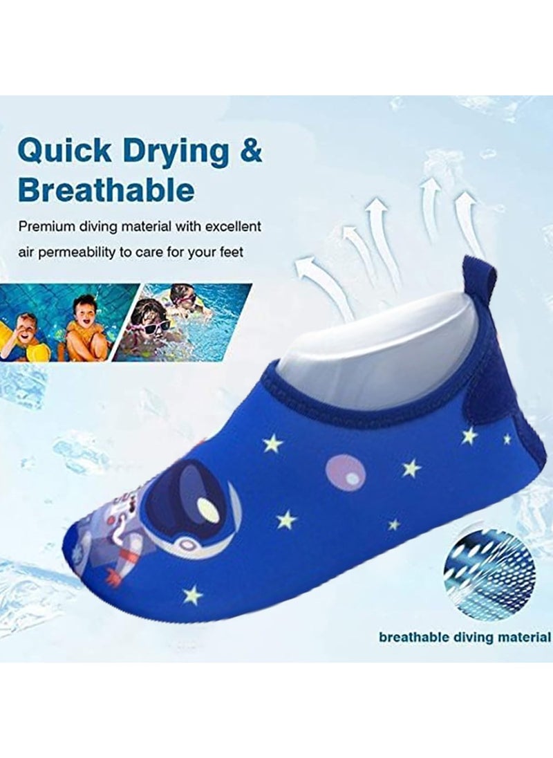 TAPIT Water Shoes Kids Kids Boys Girls Beach Shoes Kids Beach Swim Shoes Non Slip Toddler Kids Aqua Socks Quick Dry Barefoot Aqua Socks for Swinmming Pool Beach Outdoor (Astronaut)  - Image 2