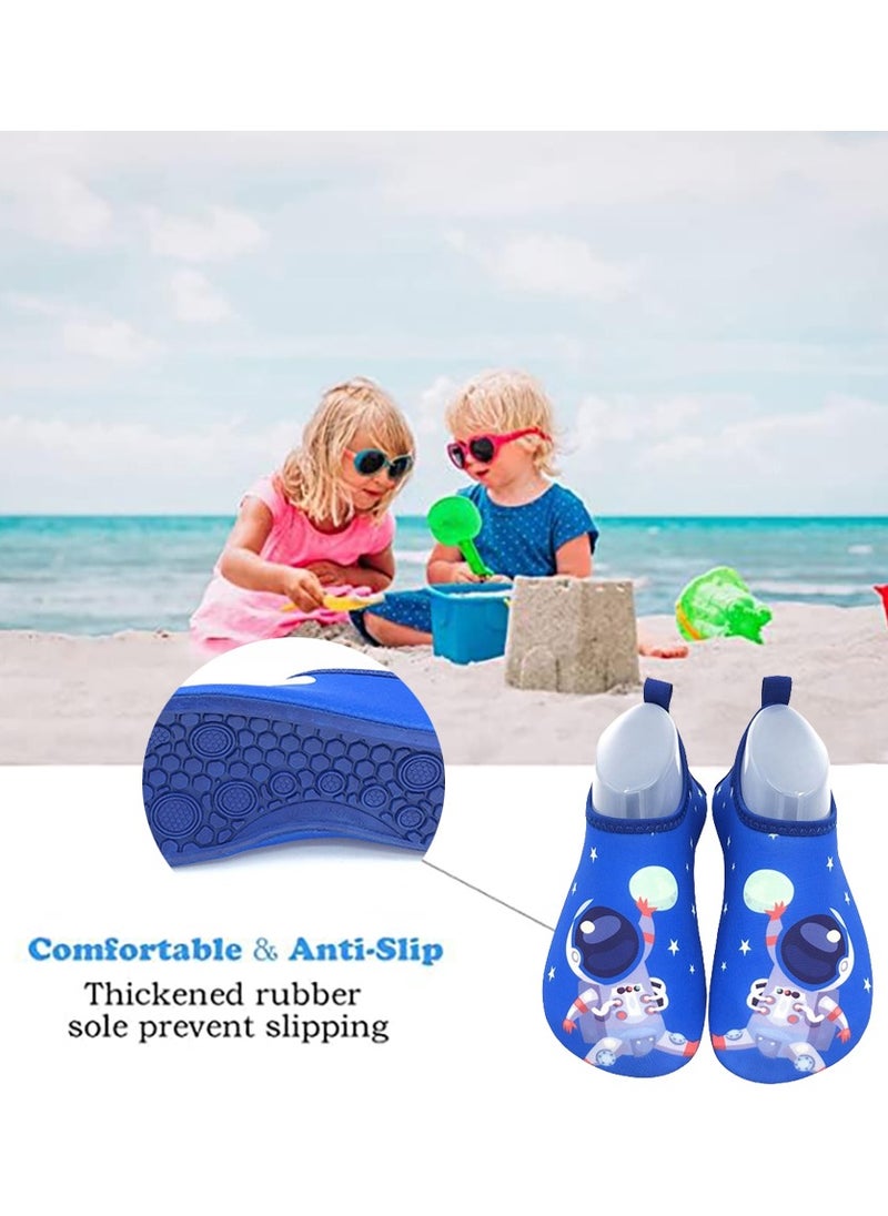 TAPIT Water Shoes Kids Kids Boys Girls Beach Shoes Kids Beach Swim Shoes Non Slip Toddler Kids Aqua Socks Quick Dry Barefoot Aqua Socks for Swinmming Pool Beach Outdoor (Astronaut)  - Image 3