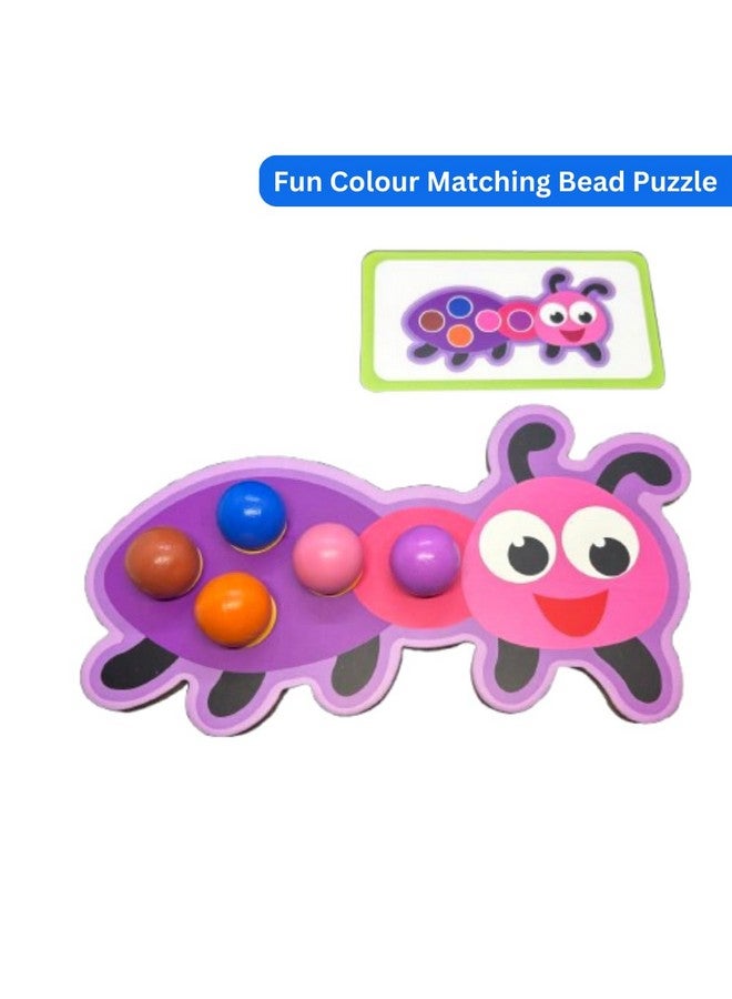 لعبة أحجية خرز مونتيسوري | تُنمّي قبضة اليد اللازمة للكتابة | لعبة مطابقة الألوان والأنماط من الخرز للأطفال من سن 3 سنوات فما فوق | ألعاب تعليمية للأطفال الصغار، ومرحلة ما قبل المدرسة، وأطفال مونتيسوري (أنت) - Image 2