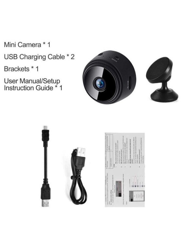 A9 Mini Camera HD 1080p Wireless Wifi Security Night Vision Motion 16GB TF Card.(Black） - Image 1