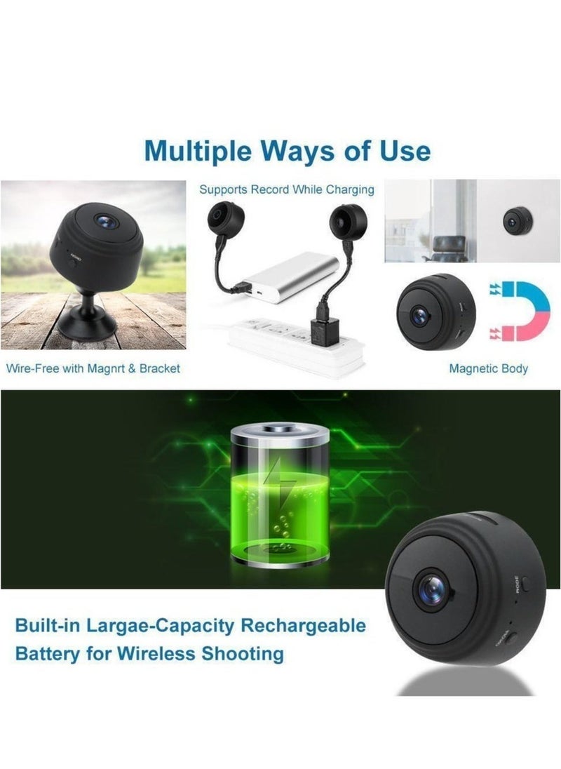 A9 Mini Camera HD 1080p Wireless Wifi Security Night Vision Motion 16GB TF Card.(Black） - Image 4