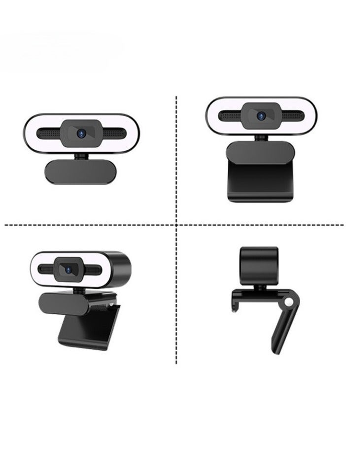 AROAQ 1080p Webcam with Light, HD Auto Light Correction Web Cam with Adjustable FOV, HDR-Enabled Gaming Webcam with Ring Light for Teams, Zoom, Pc/laptop/mac/desktop, (1080p) - Image 2