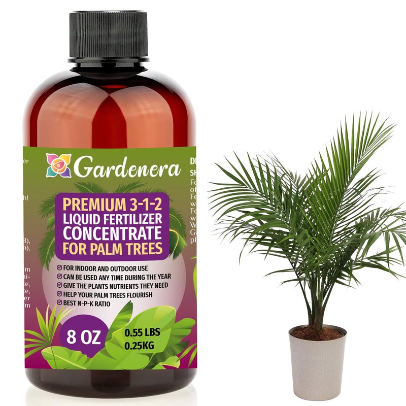 Gardenera Premium Liquid Palm Tree Plant Fertilizer - 3-1-2 Concentrate for Indoor Plants and Flowers by Gardenera | Organic Plant Food for Palm Trees - 8oz - Image 2