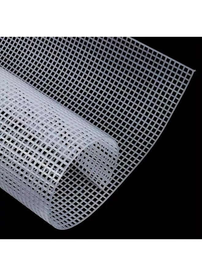 White Large Hole Grid Plastic Mesh Craft Hooks For DIY Carpet Threading And Handmade Accessories - Image 2