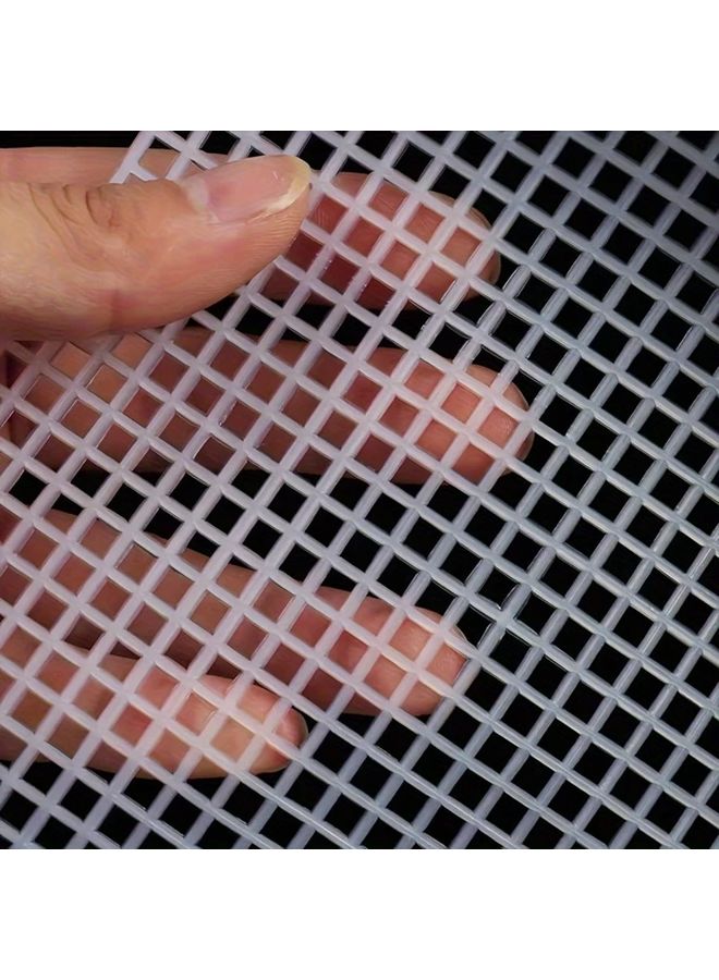 White Large Hole Grid Plastic Mesh Craft Hooks For DIY Carpet Threading And Handmade Accessories - Image 4