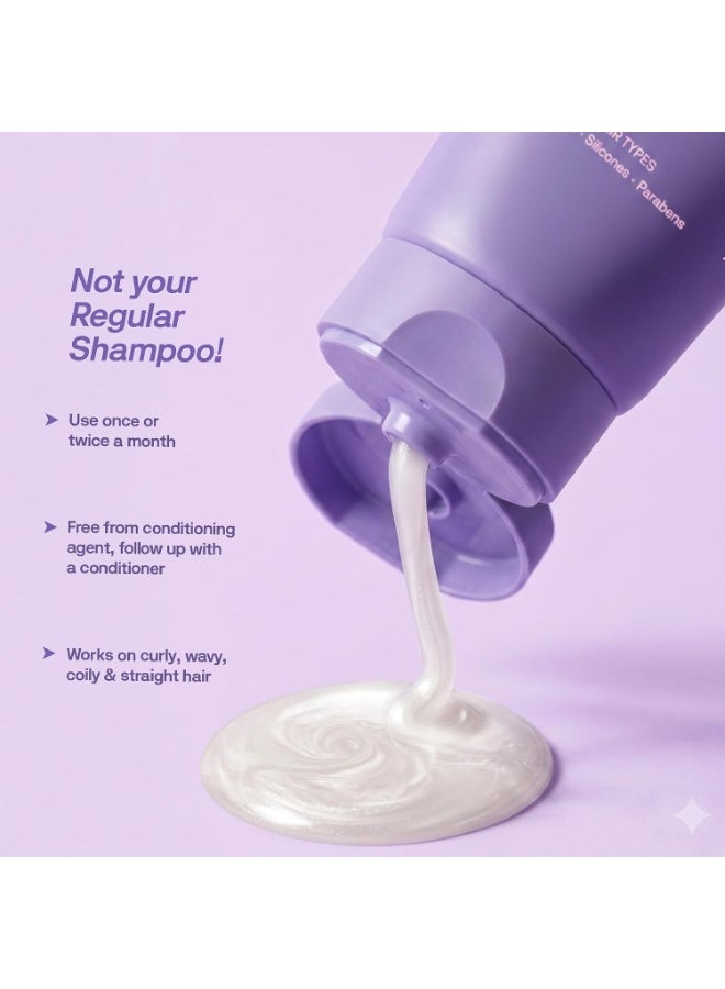 Ashba Botanics Clarifying Shampoo for Curly, Wavy, Frizzy & Dry Hair | Sulfate-Free Deep Cleansing Shampoo | Removes Product Buildup & Hard Water Minerals | With Vitamin C, AHA Fruit Acids & Trehalose | 200ml - Image 5