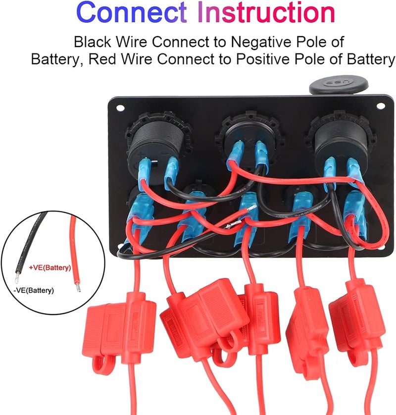 Wivplex Waterproof Car Switch Panel with Dual USB Ports - Image 4