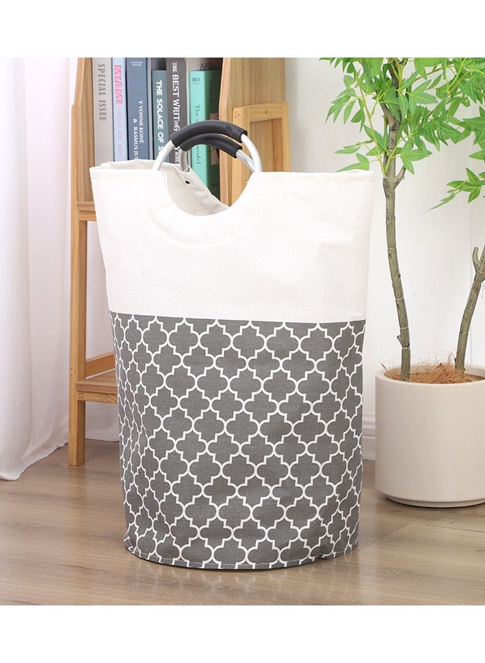 Hanayo 2 Pack Laundry Baskets Waterproof Foldable Bag Organizer Basket with Carry Handles Storage Basket for Clothes Toys Dirty Clothes(Grey+Black） - Image 4