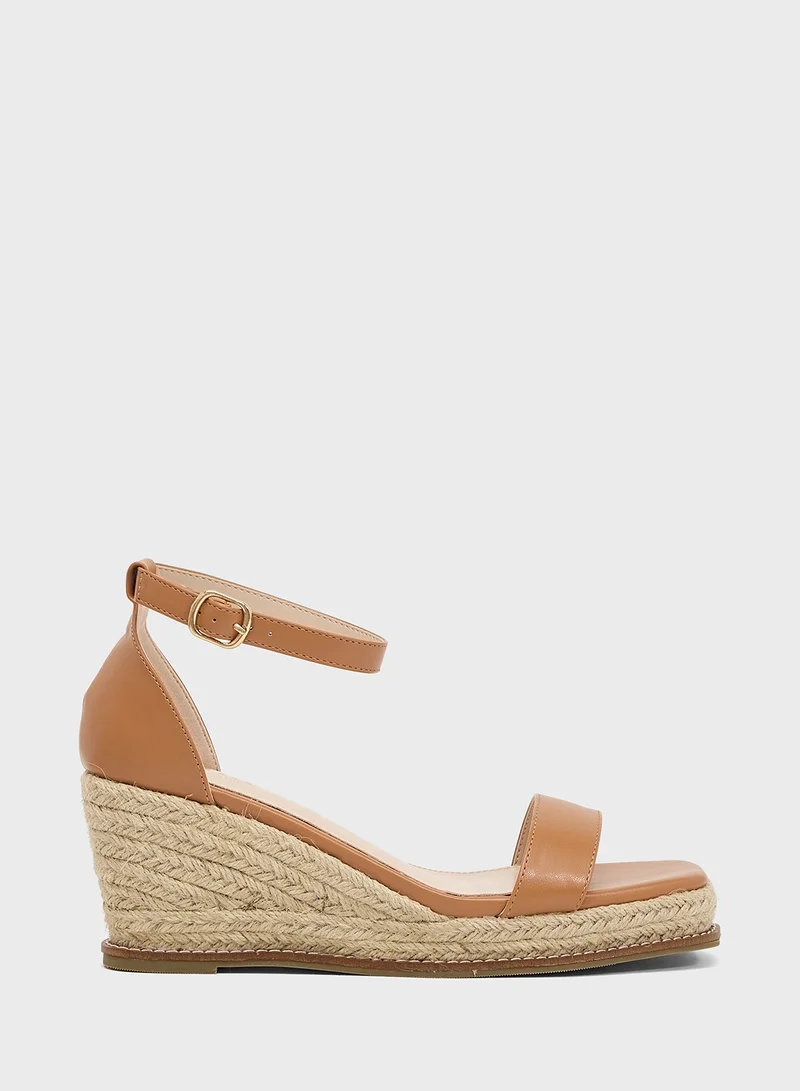 ELLA Double Strap Mid Wedge Sandal